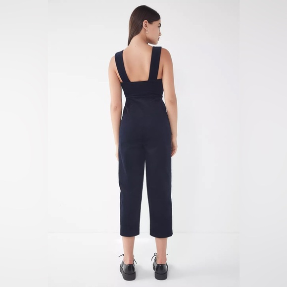 Urban Outfitters BDG April Corduroy Zip Front Jumpsuit-Size Small-Navy Blue - Picture 3 of 11